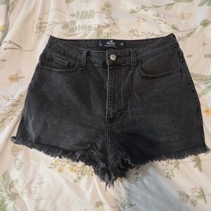 Black Denim Hollister Shorts